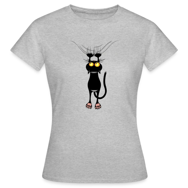 Maquette de T-shirt Femme « Chat Griffeur Amusant » à personnaliser