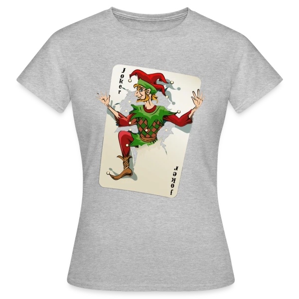 Joker Carte à Jouer sur T-shirt Femme