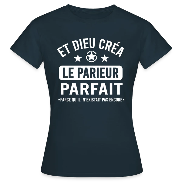 Maquette de T-shirt Femme « Parieur Sportif Pro » à personnaliser