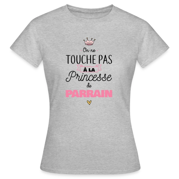 Maquette de T-shirt Femme « Ma Princesse de Parrain » à personnaliser