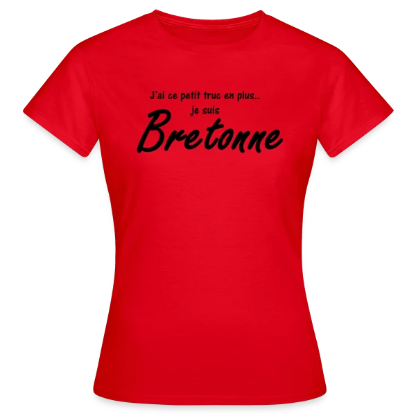 Maquette de T-shirt Femme « Je suis Bretonne » à personnaliser