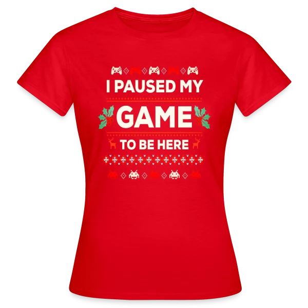 Maquette de T-shirt Femme « Joyeux Noël au Gamer : T-shirt Cadeau Idéal PC Zocker » à personnaliser