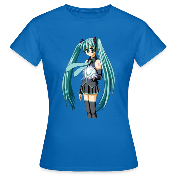 Maquette de T-shirt Femme « Miku Manga : Jolie Fille Style Anime Kawaii » à personnaliser