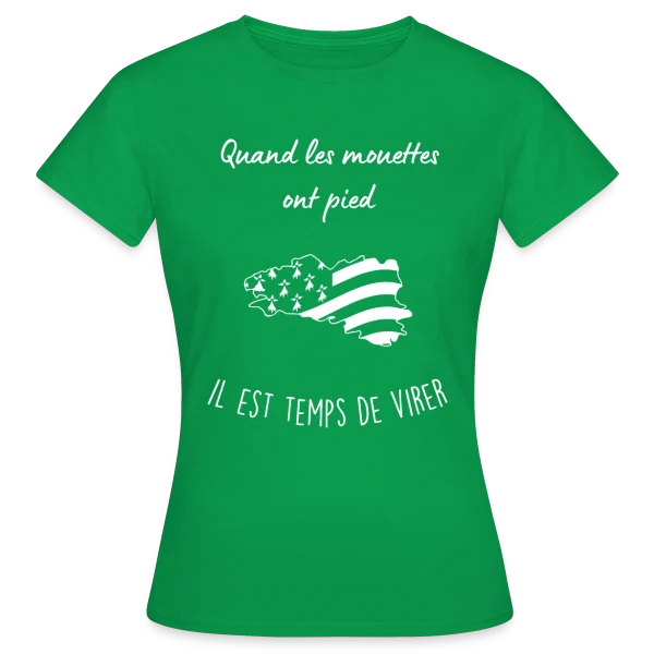 Maquette de T-shirt Femme « Bretagne Élégante » à personnaliser