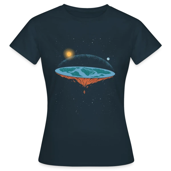 Terre Plate Univers sur T-shirt Femme