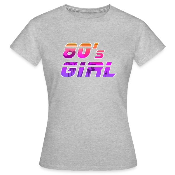 Maquette de T-shirt Femme « Fille Années 80 Tropicale » à personnaliser