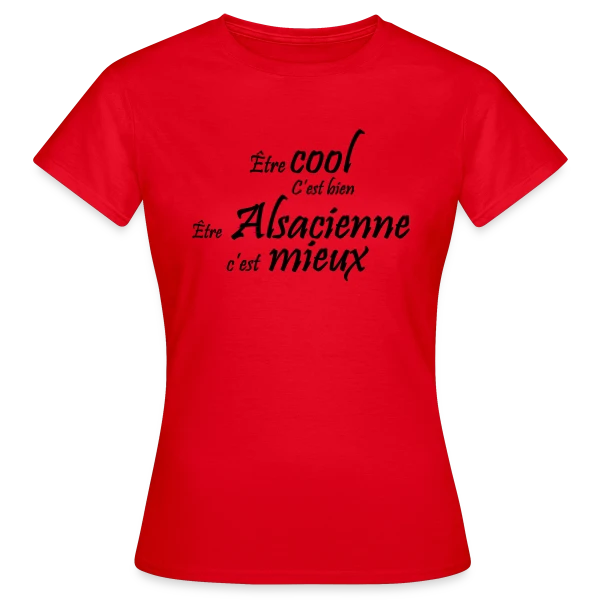 Maquette de T-shirt Femme « Fière d'être Alsacienne » à personnaliser