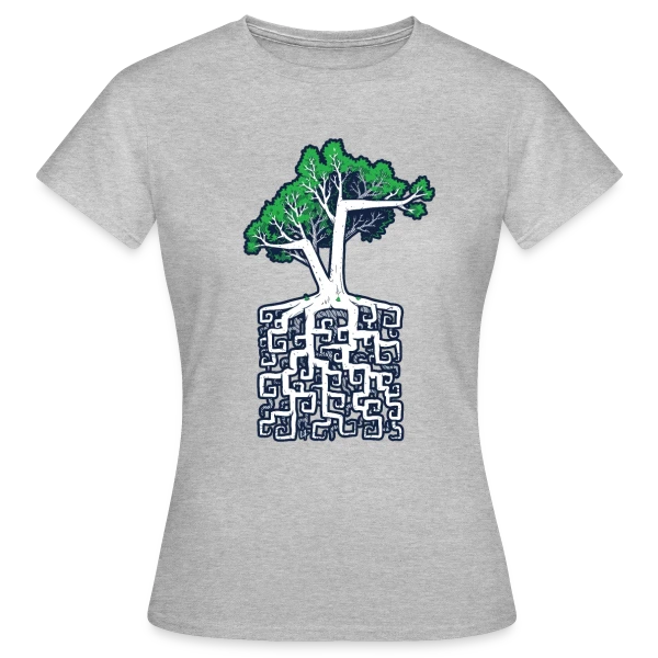 Maquette de T-shirt Femme « Racine Carrée : Quand la Nature Calcule » à personnaliser