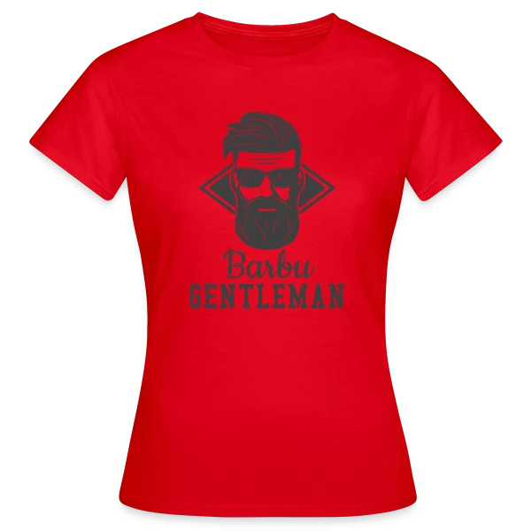 Maquette de T-shirt Femme « Le Gentleman Barbu » à personnaliser