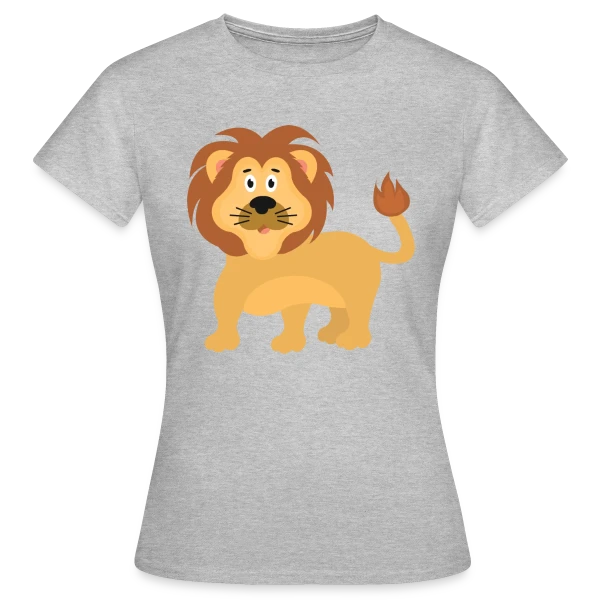Maquette de T-shirt Femme « Petit Lion Mignon » à personnaliser