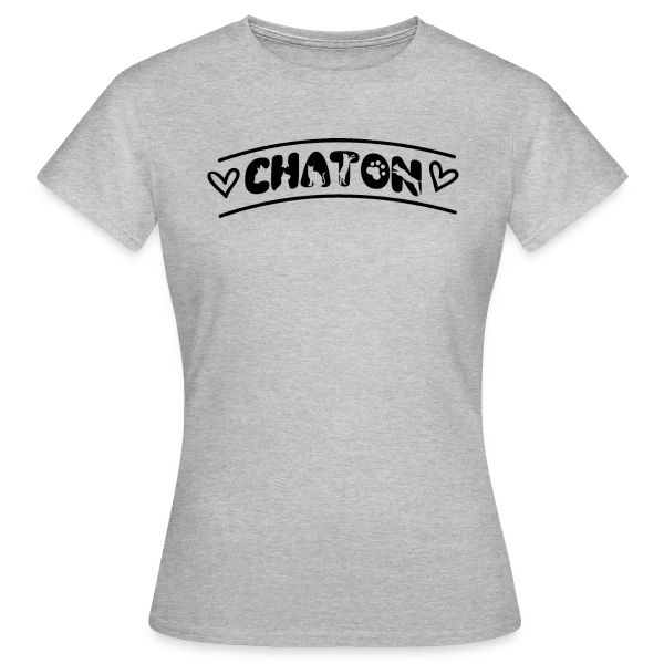 Maquette de T-shirt Femme « Typographie Chaton Amour » à personnaliser