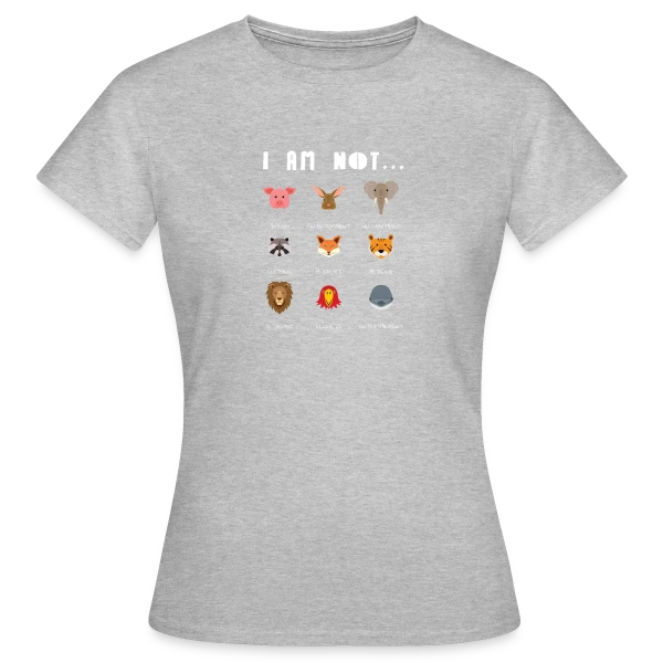 Maquette de T-shirt Femme « Têtes d'Animaux Adorables » à personnaliser