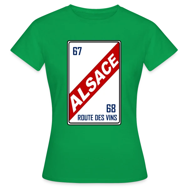 Maquette de T-shirt Femme « Humour 'Licence Alsace' - Saveurs Régionales » à personnaliser