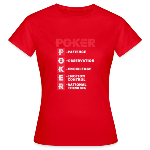 Maquette de T-shirt Femme « La Vie est un Poker » à personnaliser