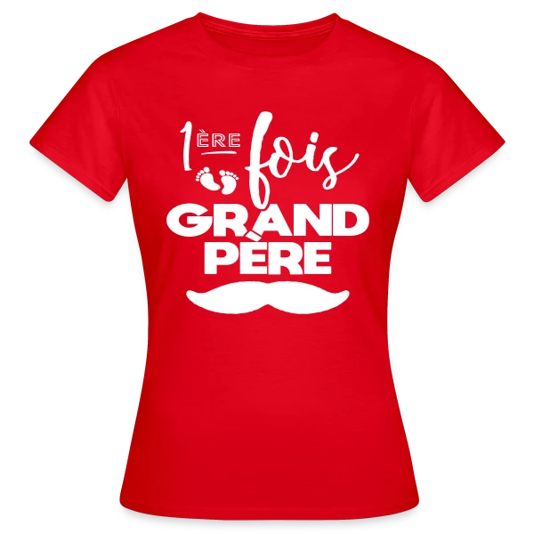 Maquette de T-shirt Femme « Futur Grand-Père » à personnaliser