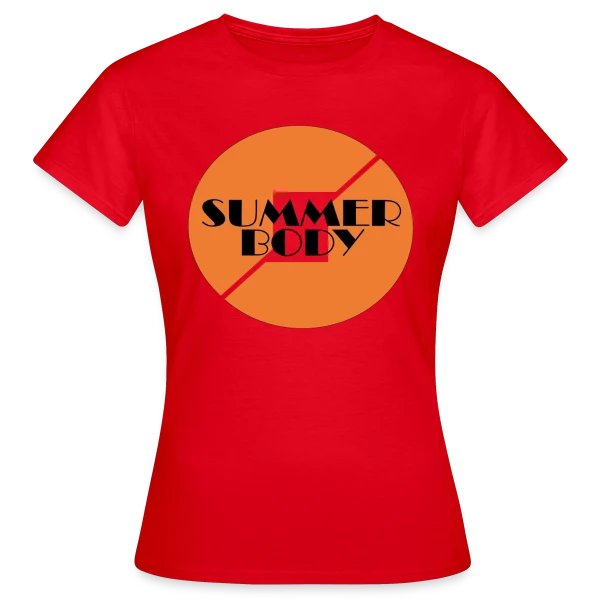 Maquette de T-shirt Femme « Summer Body Prêt pour l'Été » à personnaliser