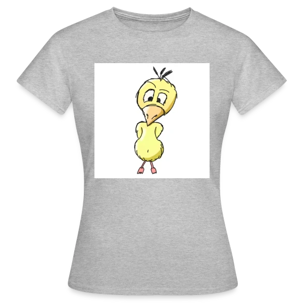 Maquette de T-shirt Femme « Caneton Timide et Drôle » à personnaliser