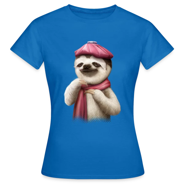 Maquette de T-shirt Femme « La Fièvre du Paresseux » à personnaliser
