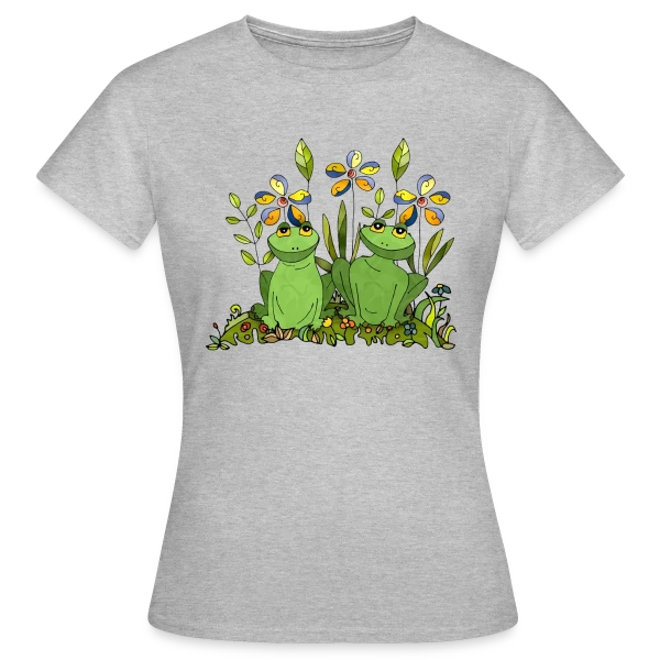 Maquette de T-shirt Femme « Craquant Motif Grenouille » à personnaliser