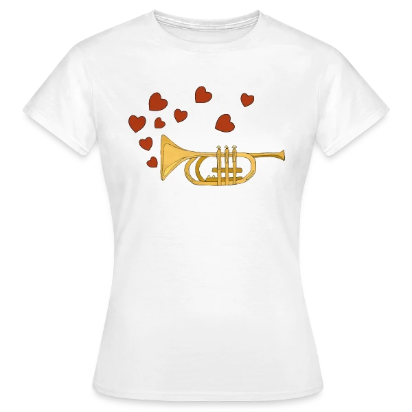 Maquette de T-shirt Femme « Mélodie Instrumentale » à personnaliser