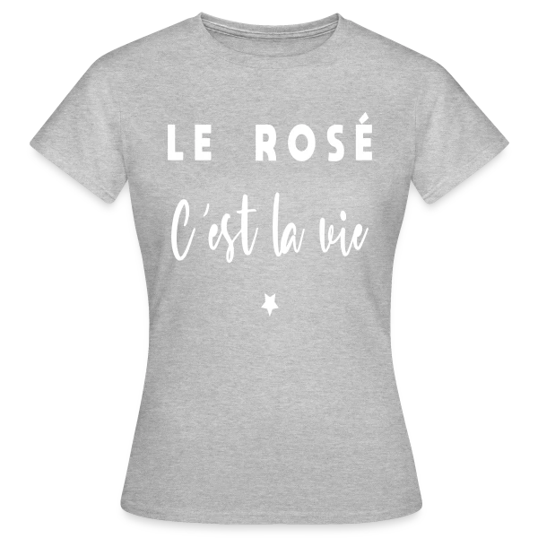 Maquette de T-shirt Femme « Le Rosé C'est la Vie » à personnaliser