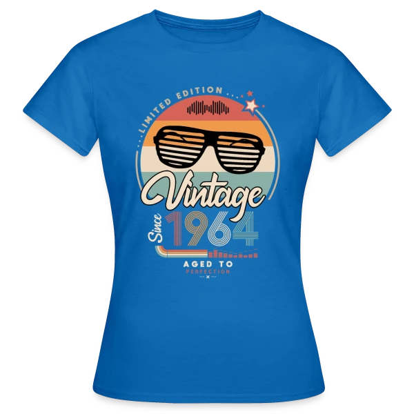 Maquette de T-shirt Femme « Vintage Depuis 1964 : Un Classique Intemporel » à personnaliser