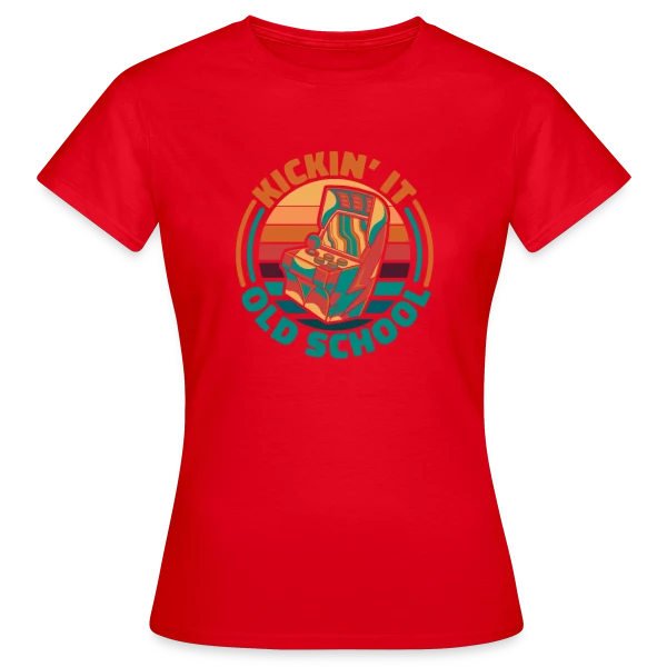 Maquette de T-shirt Femme « Arcade Rétro Gaming Années 80 » à personnaliser