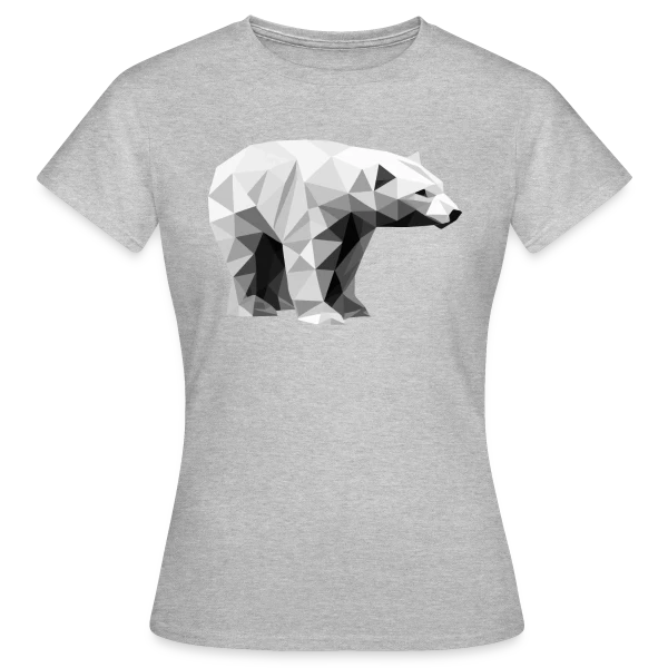 Maquette de T-shirt Femme « Ours Polaire Géométrique » à personnaliser