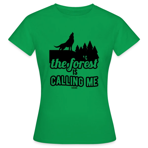 Maquette de T-shirt Femme « L'Appel de la Forêt » à personnaliser