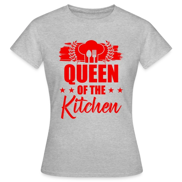 Maquette de T-shirt Femme « Reine de la Cuisine : Le Trône Culinaire ! » à personnaliser