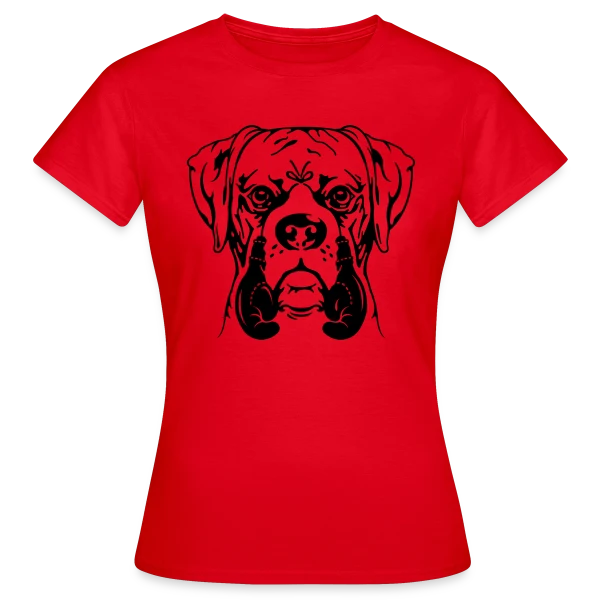 Maquette de T-shirt Femme « Jeune Boxer, Chien Combattant » à personnaliser