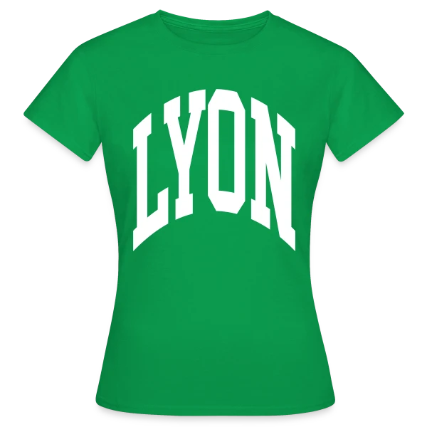 Maquette de T-shirt Femme « Ville de Lyon » à personnaliser