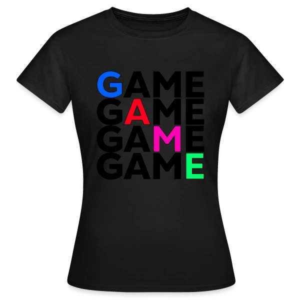 Maquette de T-shirt Femme « Esprit Gaming : Pour les Amateurs d'E-sport » à personnaliser