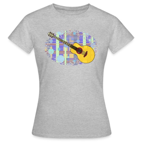 Maquette de T-shirt Femme « Mélodie Guitare » à personnaliser
