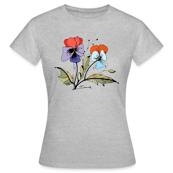 Maquette de T-shirt Femme « Éclat Floral » à personnaliser