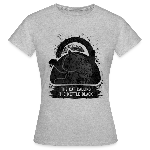 Maquette de T-shirt Femme « L'Ironie du Chat » à personnaliser