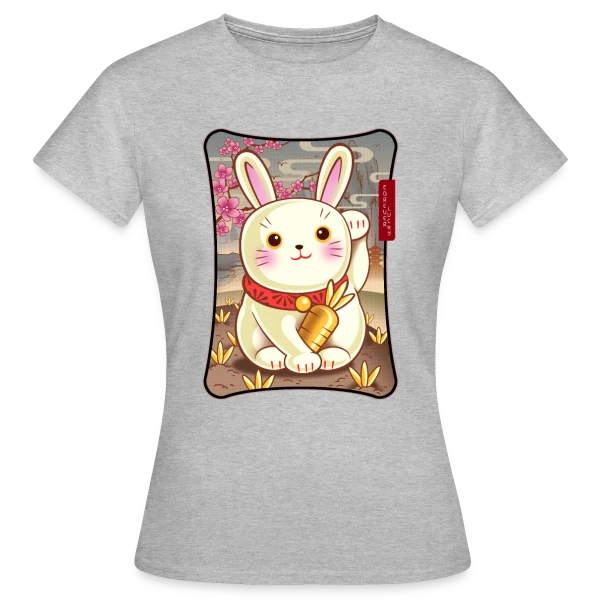 Maquette de T-shirt Femme « Lapin de la Chance Zen » à personnaliser