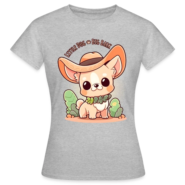 Maquette de T-shirt Femme « Chihuahua Kawaii - Petit Chien, Grande Voix » à personnaliser