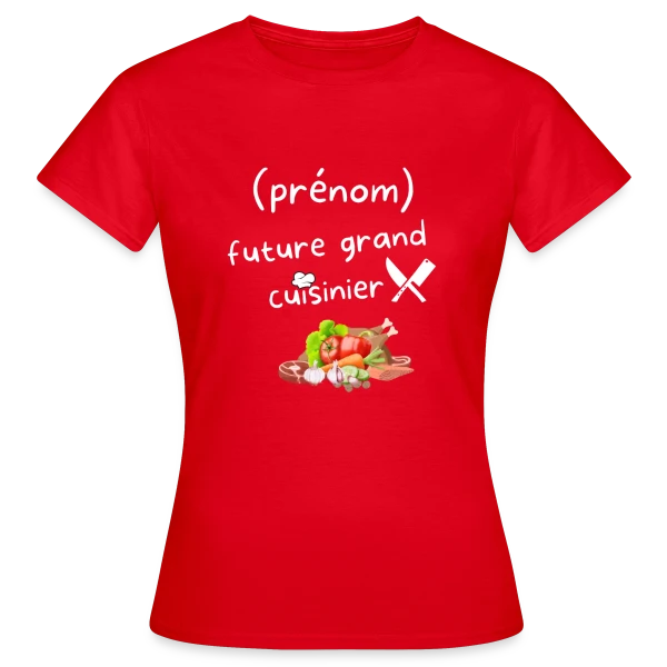 Maquette de T-shirt Femme « De Cuisine Personnalisé : Pour les Passionnés » à personnaliser