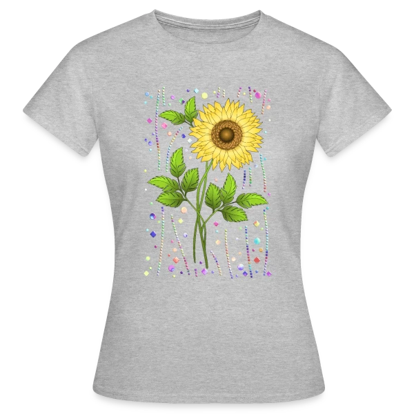 Maquette de T-shirt Femme « Éclat Floral » à personnaliser