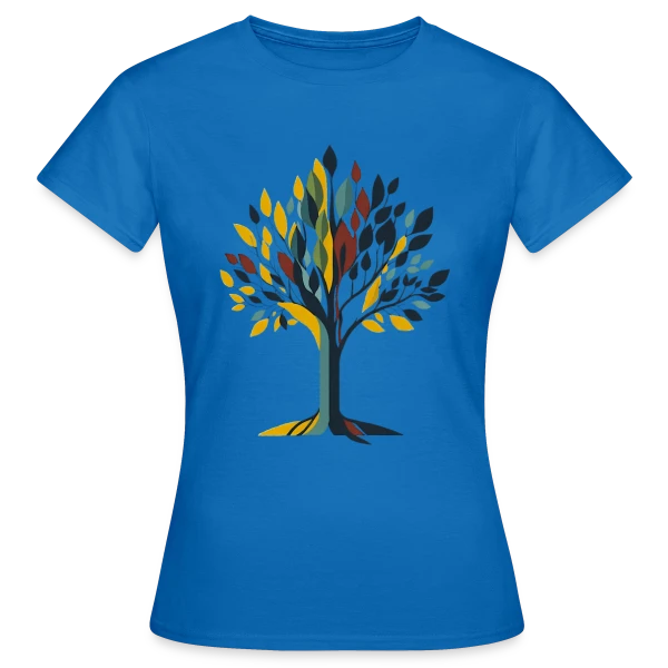 Maquette de T-shirt Femme « Arbre Style Mid-Century Modern » à personnaliser