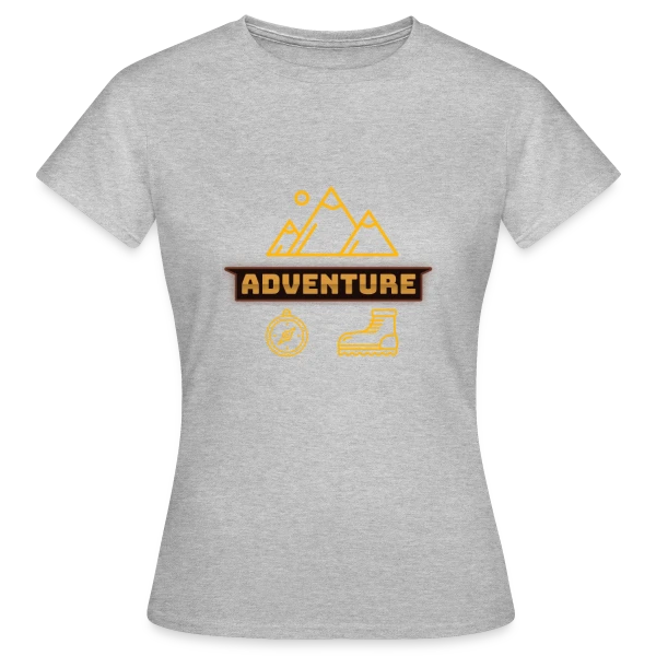 Maquette de T-shirt Femme « Icônes d'Aventure Montagne » à personnaliser
