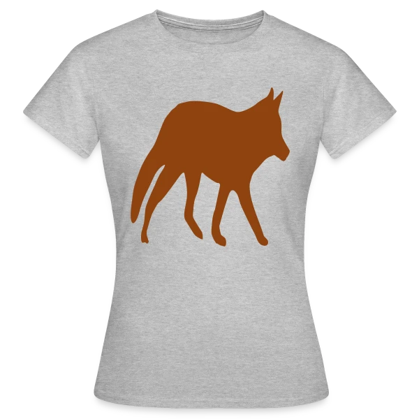 Maquette de T-shirt Femme « Silhouette Renard Sauvage » à personnaliser
