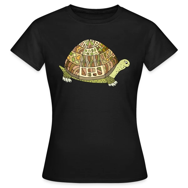 Maquette de T-shirt Femme « Tortue Mignonne » à personnaliser