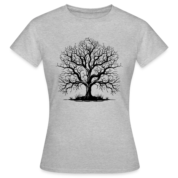 Maquette de T-shirt Femme « Arbre d'Automne sans Feuilles » à personnaliser