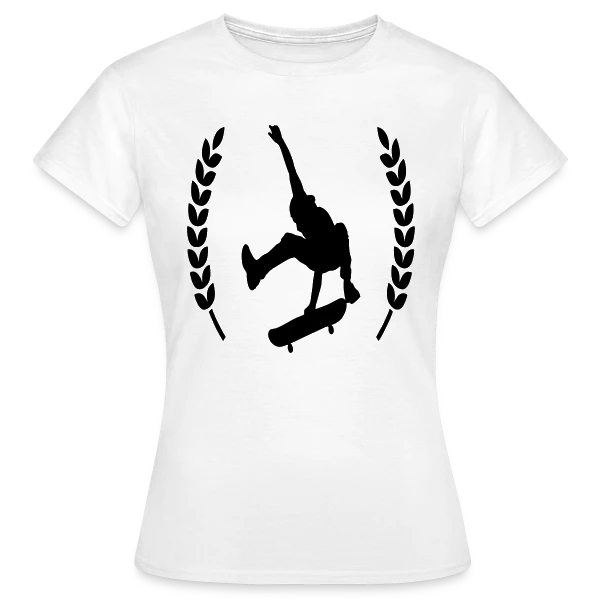 Maquette de T-shirt Femme « Passion Skate & Skateboard » à personnaliser