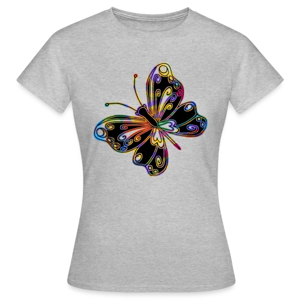Maquette de T-shirt Femme « Papillon Élégant » à personnaliser