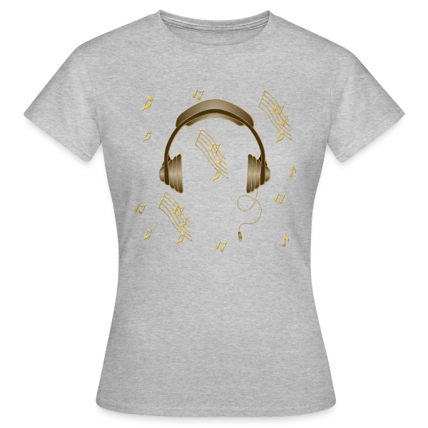 Maquette de T-shirt Femme « Casque Audio : Rythme & Style » à personnaliser