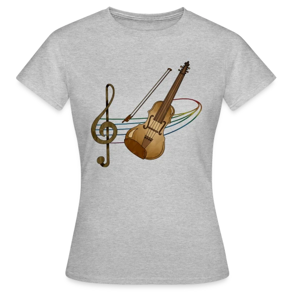 Maquette de T-shirt Femme « Maître Violon » à personnaliser