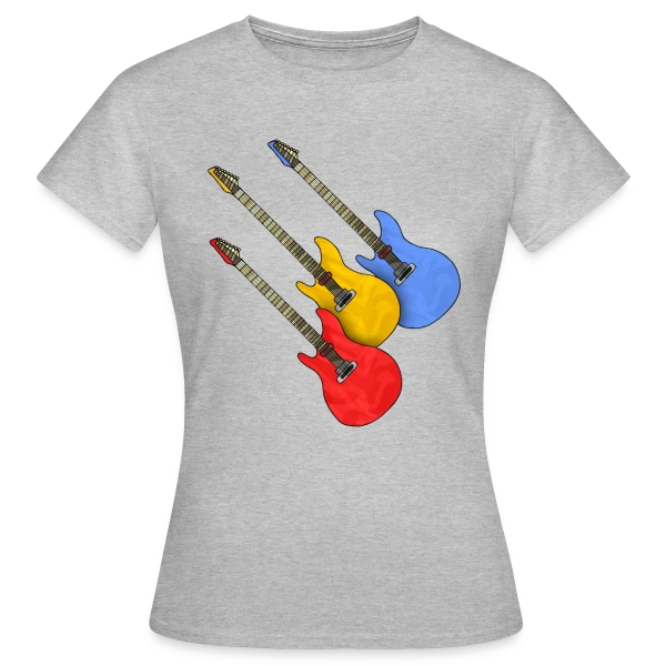 Maquette de T-shirt Femme « Passion Guitare » à personnaliser